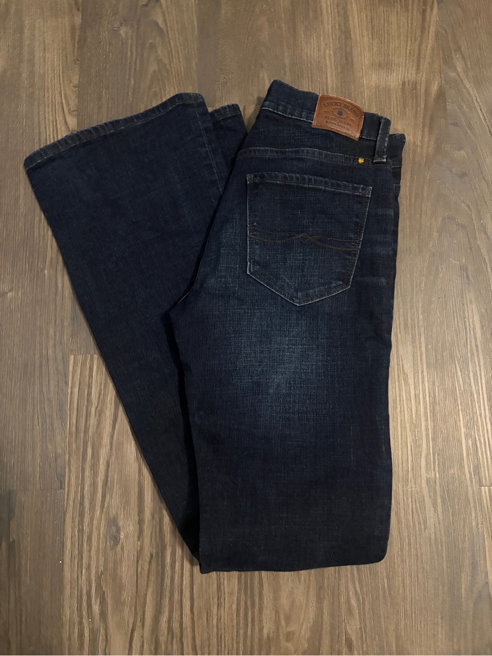 Lucky Brand Men’s Straight Jeans in Dark Indigo